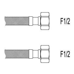Racord flexibil apa i-i, F1/2"xF1/2", 30 cm Techman PWS2 imagine