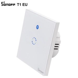 Intrerupator simplu cu touch Sonoff T1EU1C, Wi-Fi + RF, Control de pe telefonul mobil imagine