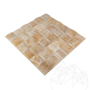 Mozaic Onix Honey Pyramid Polisat 5 x 5cm imagine