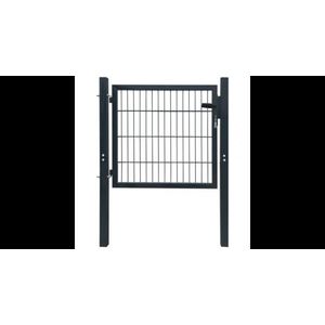 Poarta pentru gard din otel, 106 x 150 cm, antracit imagine