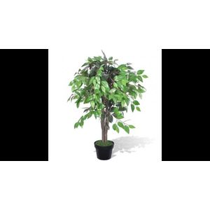 Ficus artificial cu aspect natural si ghiveci, 90 cm imagine