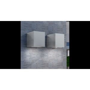Corpuri de iluminat tip cub pentru perete exterior, 2 buc. imagine