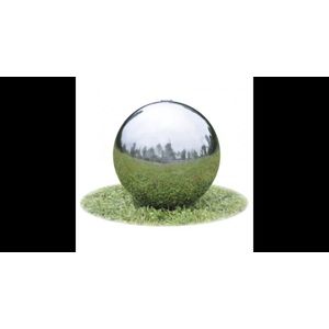 Fantana sferica pentru gradina din otel inoxidabil cu LED, 20 cm imagine