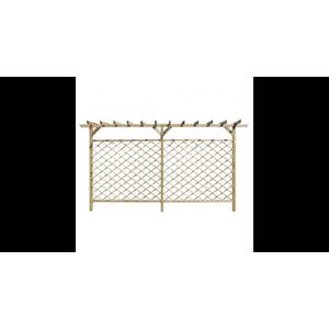 Gard impletit pentru gradina cu pergola imagine