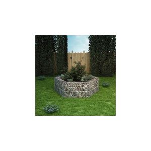Jardinieră gabion hexagonală, 160 x 139 x 50 cm imagine
