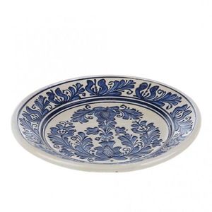 Farfurie traditionala ceramica albastra de corund 24 cm model 1 | Invie Traditia imagine