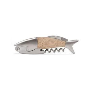 Tirbuson - Lightwood Fish Corkscrew | Kikkerland imagine