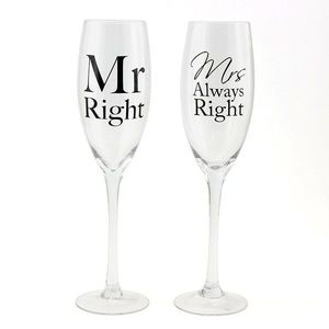 Set 2 pahare sampanie - Mr Right & Mrs Always Right | Lesser & Pavey imagine