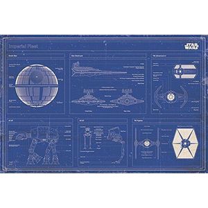 Poster maxi - Star Wars Imperial fleet blueprint | Pyramid International imagine
