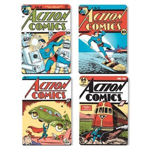 Set 4 suporturi pahar - Superman Action Comic Covers | Half Moon Bay imagine