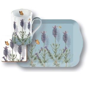 Cana cu tava si suport pentru pahar - Kew Lavender Time for Tea | Creative Tops imagine