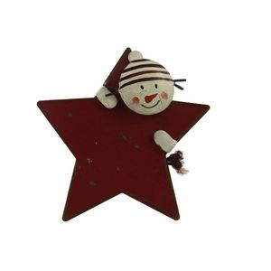 Obiect decorativ pentru pomul de Craciun - Napkin Ring Star Snowman | Baden imagine