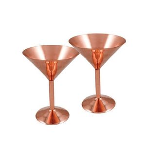 Set 2x Cupe Martini, Cocktailuri, Sampanie din Cupru Solid imagine