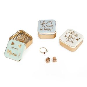 Cutie pentru bijuterii - Ring Holder - Golden Box | Balvi imagine