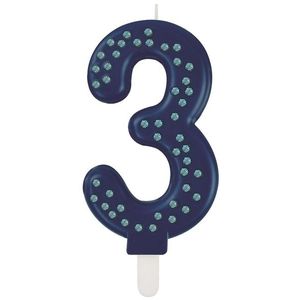 Lumanare pentru tort - Number 3 - Blue | Legami imagine