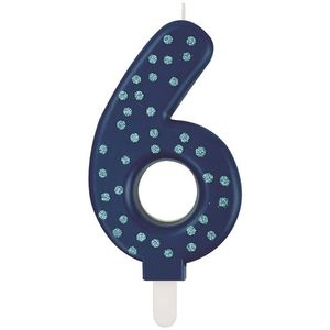 Lumanare pentru tort - Number 6 - Blue | Legami imagine