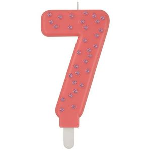 Lumanare pentru tort - Number 7 - Pink | Legami imagine