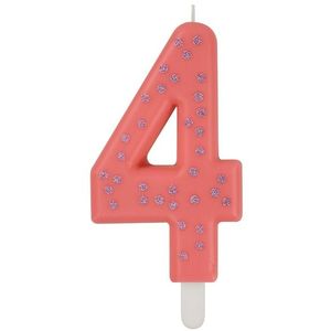Lumanare pentru tort - Number 4 - Pink | Legami imagine