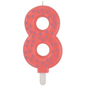 Lumanare pentru tort - Number 8 - Pink | Legami imagine