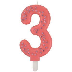 Lumanare pentru tort - Number 3 - Pink | Legami imagine