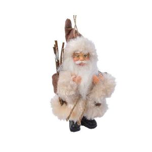 Mini Figurina - Eskimo Santa - Brown | Kaemingk imagine