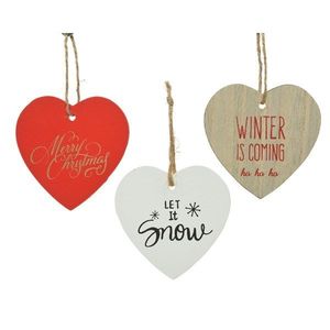 Decoratiune - Plywood Heart with Hanger - mai multe modele | Kaemingk imagine