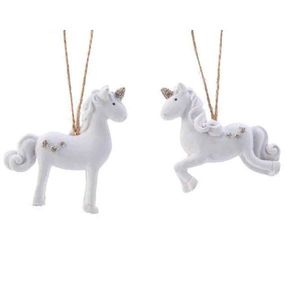 Decoratiune - Poly Unicorn with Hanger - White - mai multe modele | Kaemingk imagine