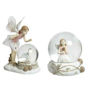 Glob decorativ - Snowball with Fairy - Soft Pink - mai multe modele | Kaemingk imagine