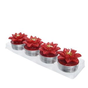 Lumanari decorative - Tealight Poinsettia | Kaemingk imagine