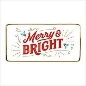 Tava decorativa - Merry & Bright Rectangle Porcelain Tray | Galison imagine