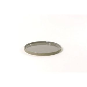 Farfurie - Round 17.5 x 1 cm - Glossy Outside Mat Grey | Kinta imagine