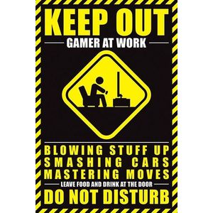 Poster - Gamer at Work - Keep Out | Pyramid International imagine