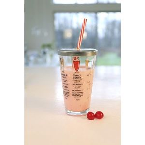 Pahar pentru Milkshake - Milkshake Recipe Glass | Kikkerland imagine