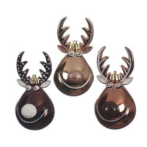 Glob decorativ - Reindeer with Hanger - Suede Brown, Copper, Dark Chocolate - mai multe culori | Kaemingk imagine