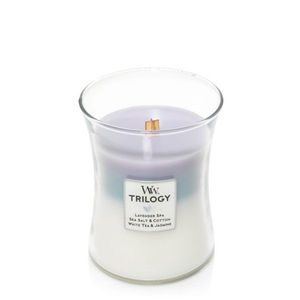 Lumanare parfumata - Medium Jar - Trilogy Calming Retreat | WoodWick imagine