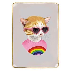 Tava decorativa-Berkley Bestiary Rainbow Kitten | Galison imagine