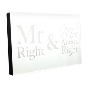Placa cu oglinda led - Mr & Mrs Right | Lesser & Pavey imagine