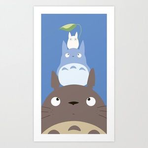 Mini Poster -Totoros by Adovemore | Displate imagine
