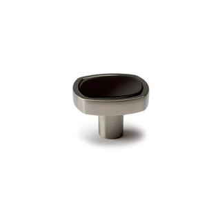 Buton pentru mobilier Quattro 28 mm nichel periat+ negru - Viefe imagine