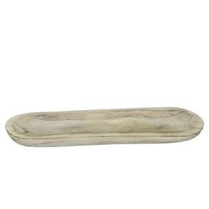 Tava ovala Paulownia din lemn natur 52x16 cm imagine