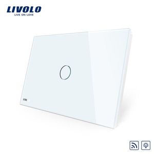 Intrerupator cu variator wireless cu touch Livolo din sticla – standard italian imagine
