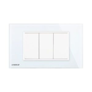Priza blank – goala Livolo cu rama din sticla – standard italian imagine