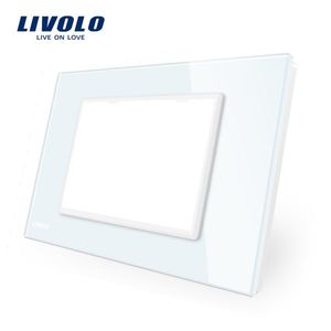 Rama priza tripla LIVOLO din sticla – standard italian imagine
