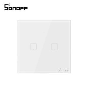 Intrerupator dublu cu touch Sonoff T0EU2C, Wi-Fi, Control de pe telefonul mobil imagine