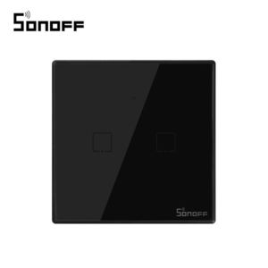 Intrerupator dublu cu touch Sonoff T3EU2C, Wi-Fi + RF, Control de pe telefonul mobil imagine