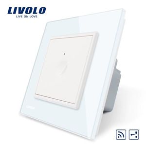Intrerupator cap scara / cap cruce wireless cu touch Livolo din sticla, Serie noua imagine
