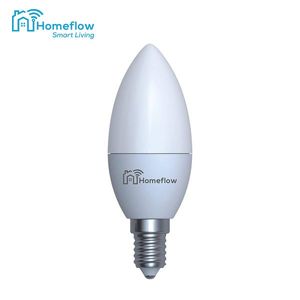 Bec inteligent LED Wireless Homeflow B-5003, E14, 5W, 400lm, dimabil, lumina calda/ rece, Control de pe telefonul mobil imagine