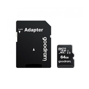 Card de memorie MicroSDXC + Adaptor SD, GOODRAM M1AA-0640R12, 64 GB, Memorie interna USH-I imagine