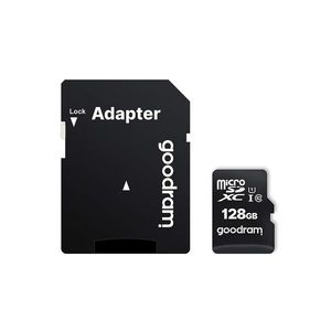 Card de memorie MicroSDXC + Adaptor SD, GOODRAM M1AA-1280R12, 128 GB, Memorie interna USH-I imagine