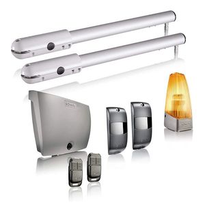 Kit automatizare poarta batanta Somfy SGS Essential, Include lampa de semnalizare, motor, fotocelule si telecomenzi imagine